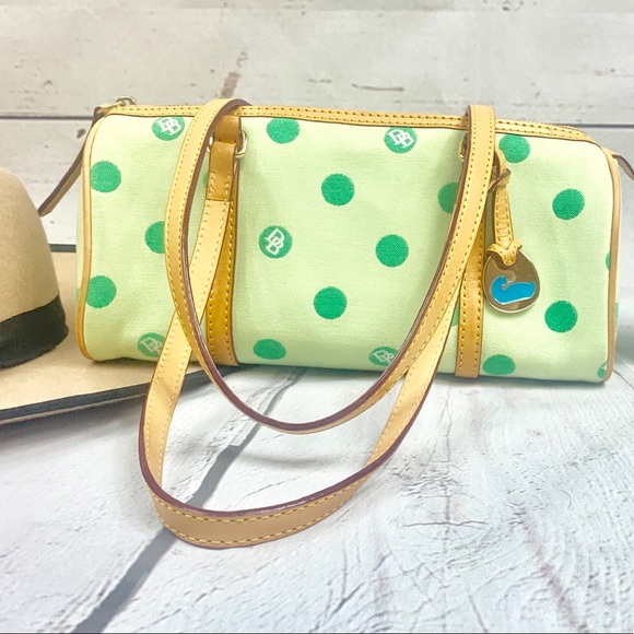 Dooney & Bourke Handbags - DOONEY & BOURKE BARREL BAG green/pink